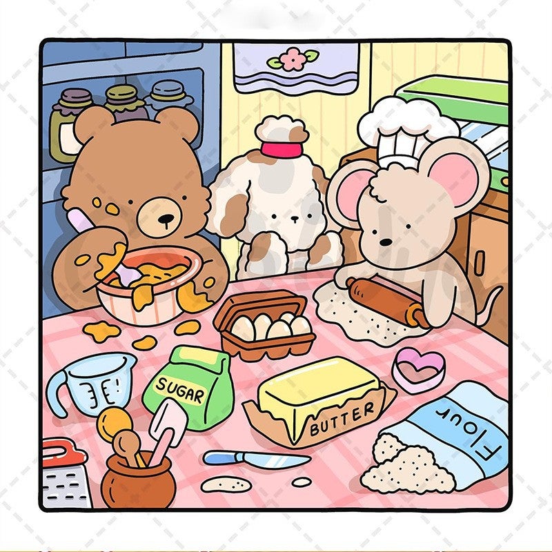 Ready-Made Coloring Books For Adults And Teenagers To Reduce Stress, Warm, Comfortable And Cute Animal Character Coloring Books - Image 5